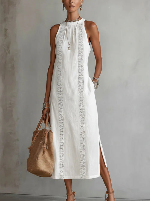 Sleeveless Linen Maxi Dress