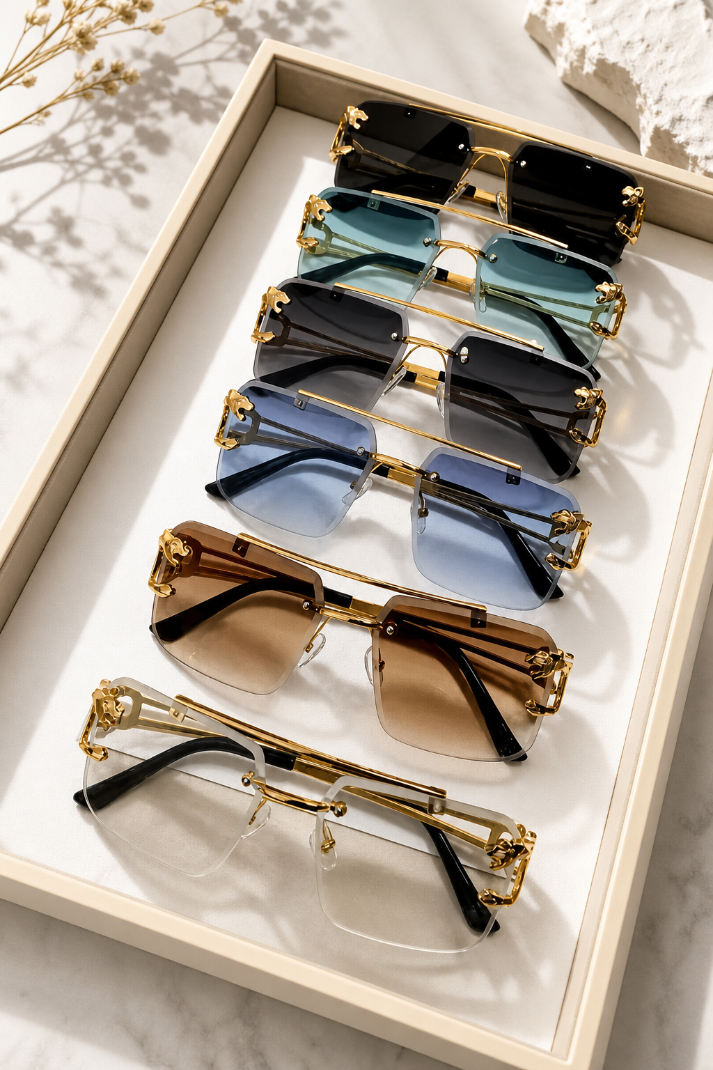 🌸🌸 Casual Outdoor Rimless Fashion Sunglasses 🪩