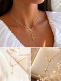 👑 Crown Cross Pendant Necklace ✝️