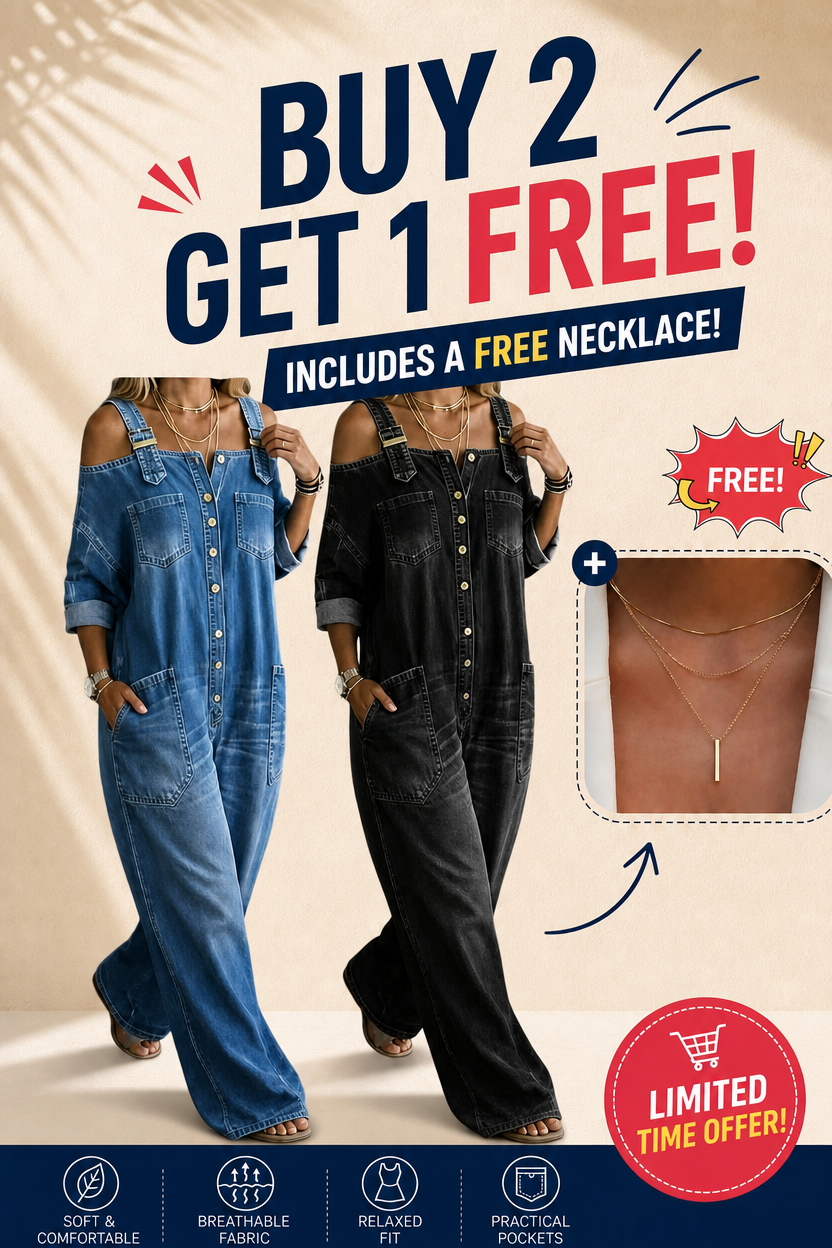🌸🌸⏳🔥LIMITED-TIME 50% OFF! Pocket Design Jumpsuit 👗💫