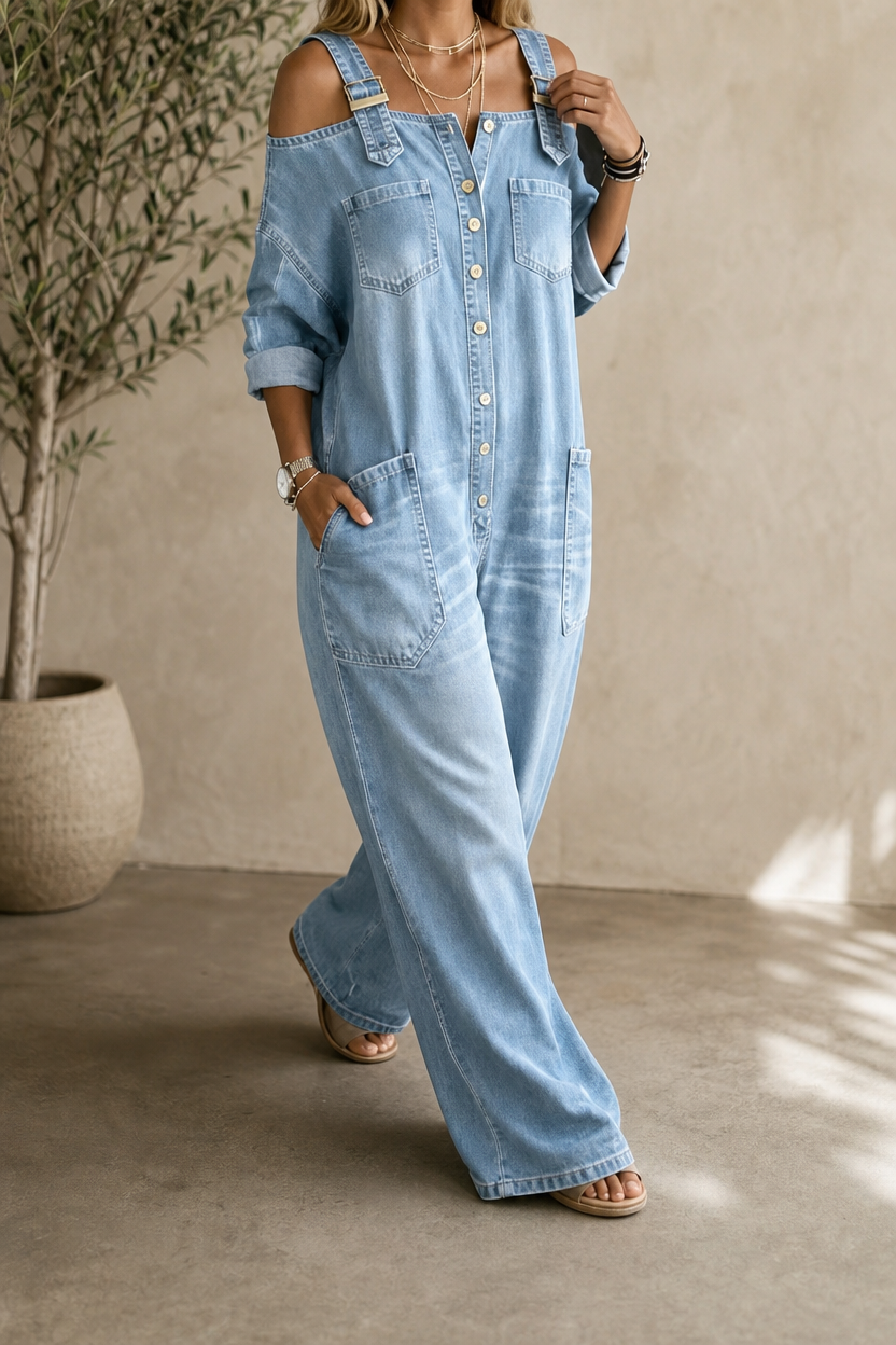 🌸🌸⏳🔥LIMITED-TIME 50% OFF! Pocket Design Jumpsuit 👗💫