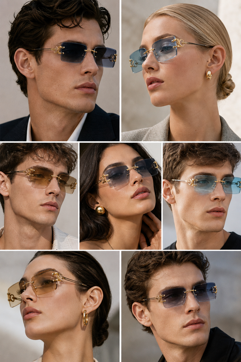 🌸🌸 Casual Outdoor Rimless Fashion Sunglasses 🪩