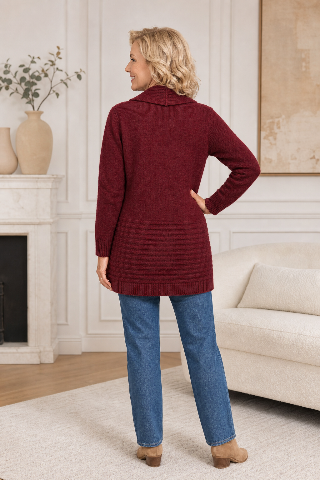 🌸🌸Harlow  Mid-Length Ribbed Knit Open Cardigan for Women ✨