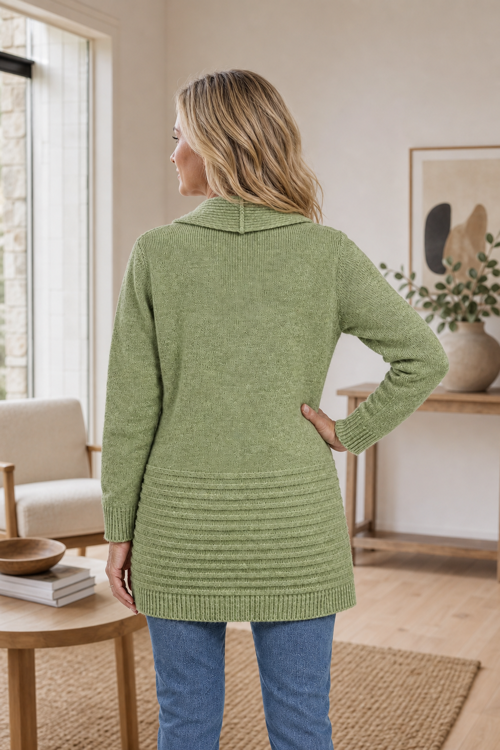 🌸🌸Harlow  Mid-Length Ribbed Knit Open Cardigan for Women ✨