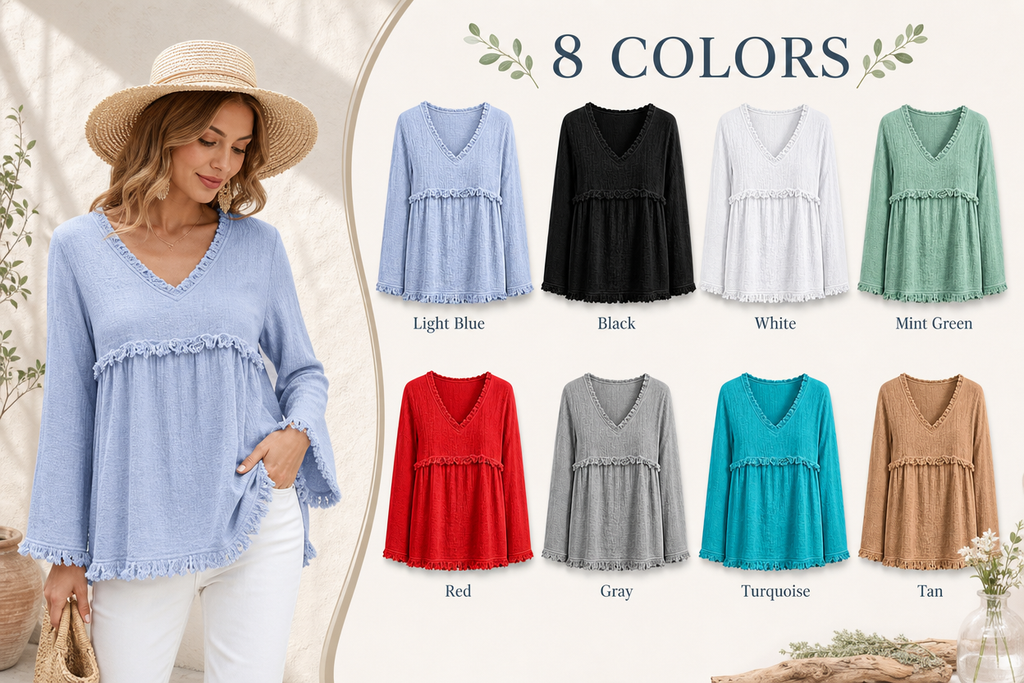 🌾 Western Long Sleeve Tunic Top 🤎