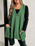 🌷Hayden Helen | Casual Cotton wool blend V-Neck Vest
