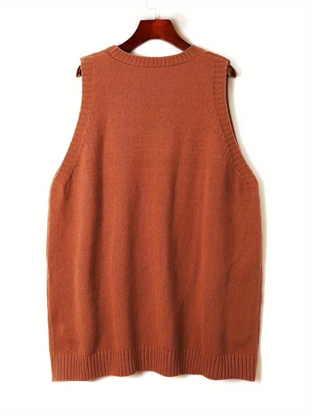 🌷Hayden Helen | Casual Cotton wool blend V-Neck Vest