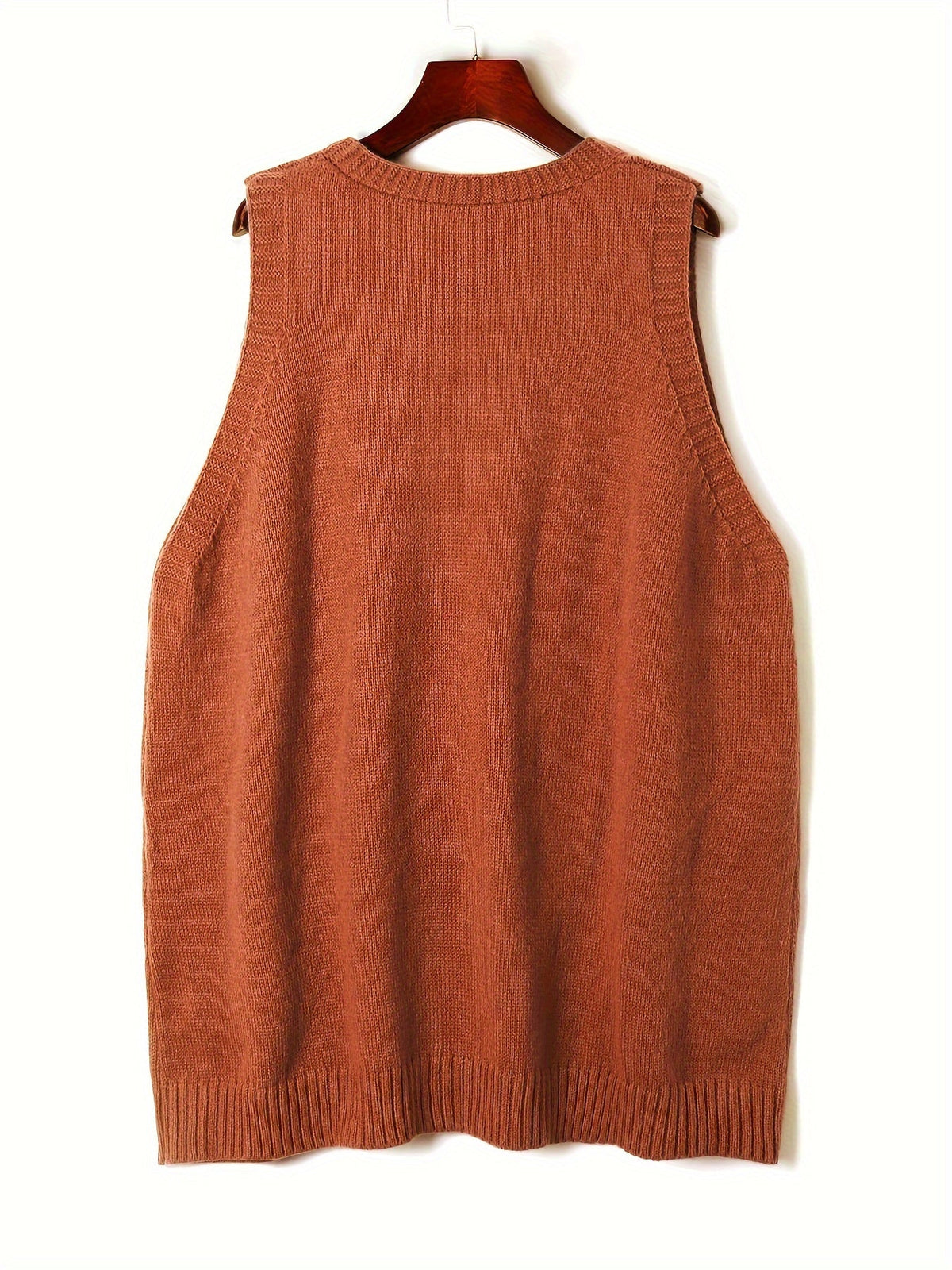 🌷Hayden Helen | Casual Cotton wool blend V-Neck Vest