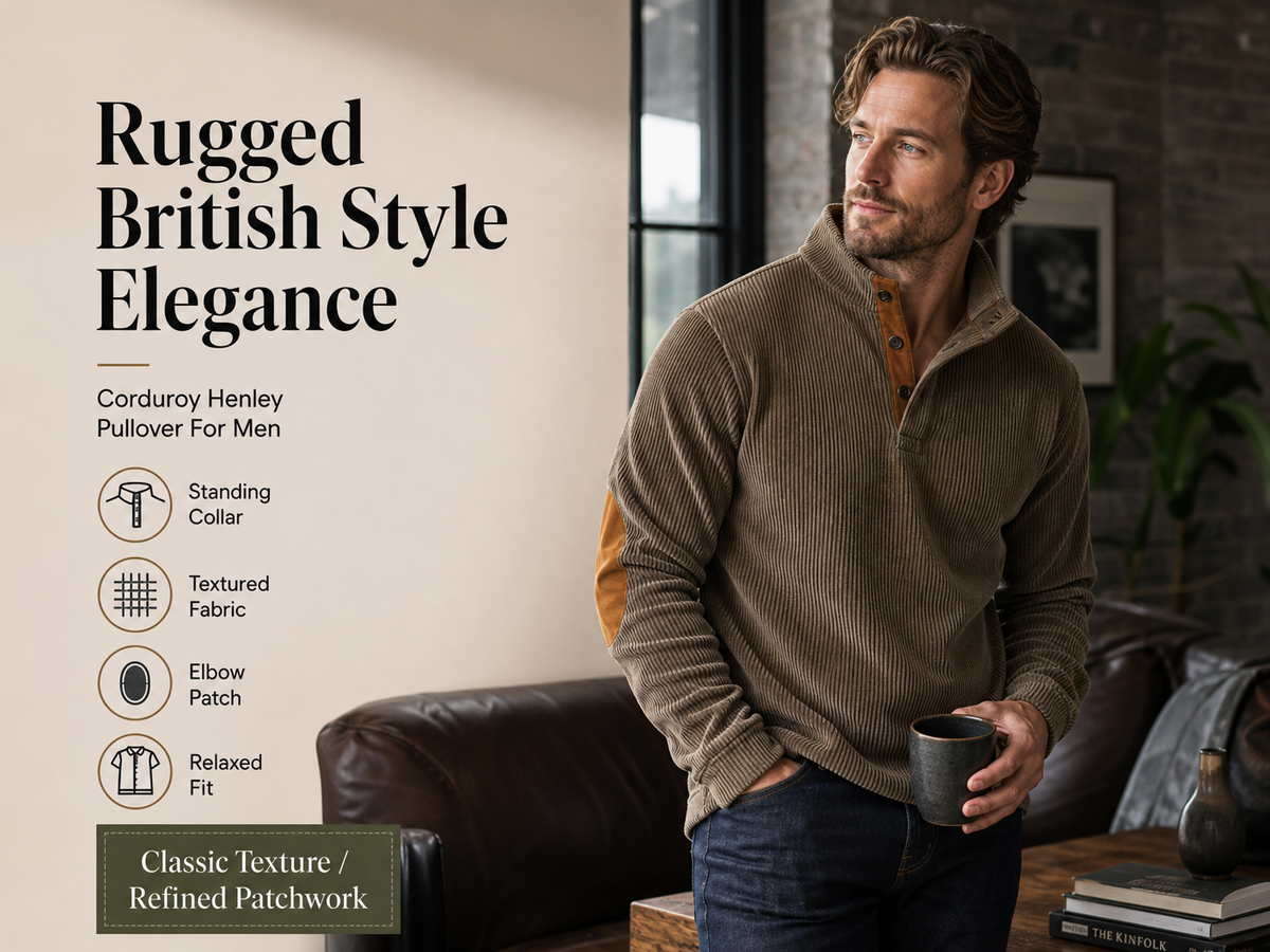 🌸🌸⏳50% OFF! 💥Men's Corduroy Stand Collar Sweatshirt 🧥