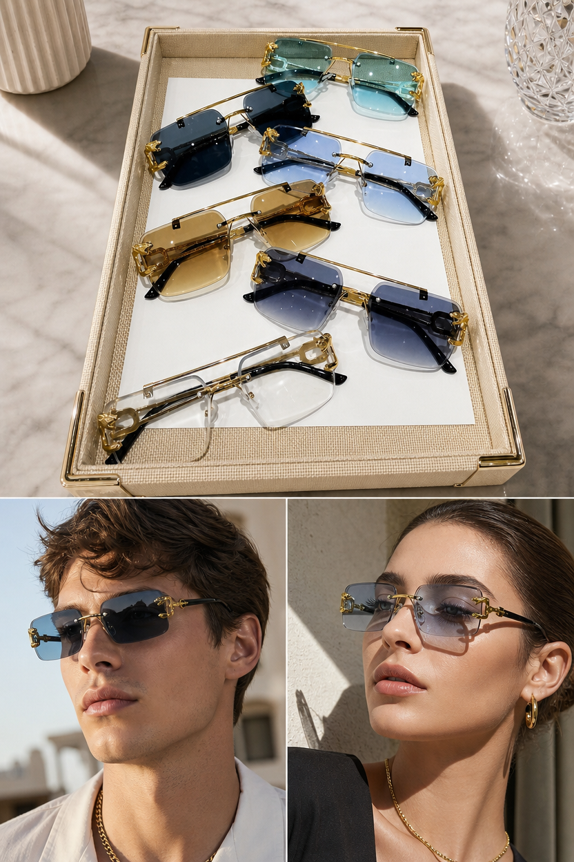 🌸🌸 Casual Outdoor Rimless Fashion Sunglasses 🪩