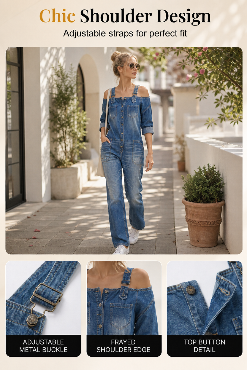 🌸🌸⏳🔥LIMITED-TIME 50% OFF! Pocket Design Jumpsuit 👗💫