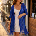 🌷Solenne – Oversized Crochet Tassel Kimono Cardigan for Women