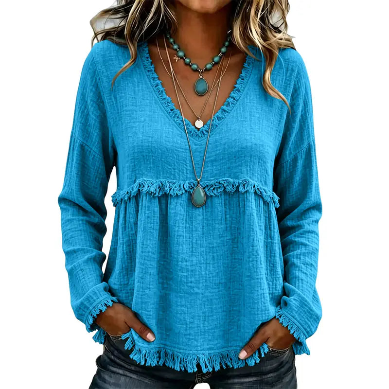 🌾 Western Long Sleeve Tunic Top 🤎