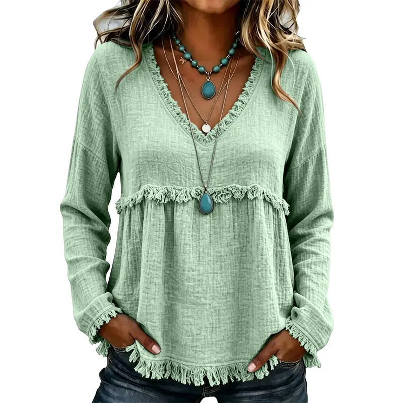 🌾 Western Long Sleeve Tunic Top 🤎