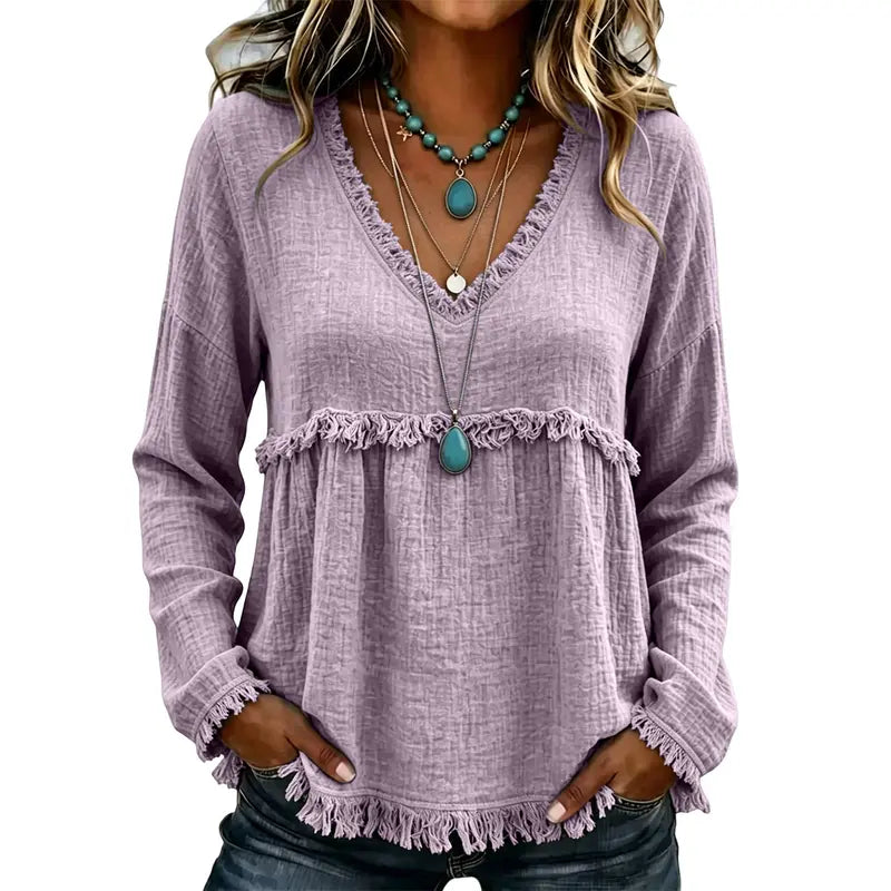 🌾 Western Long Sleeve Tunic Top 🤎