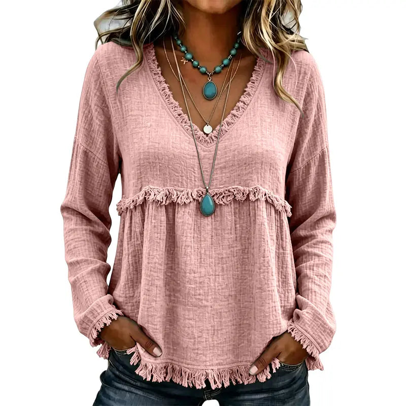 🌾 Western Long Sleeve Tunic Top 🤎