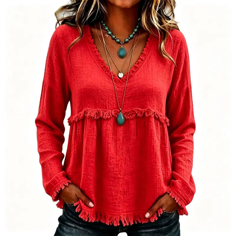 🌾 Western Long Sleeve Tunic Top 🤎