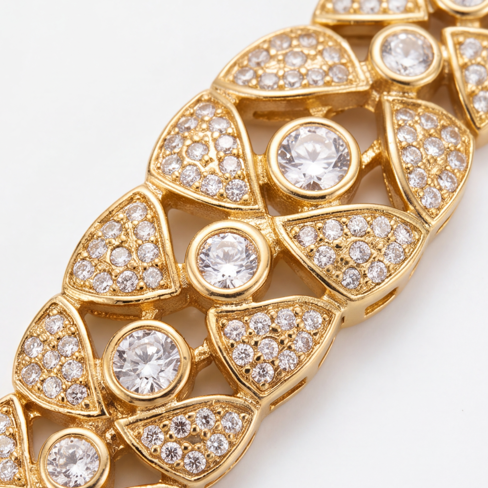 💚Lastfive – Rhombus Crystal Dial Link Bracelet Watch