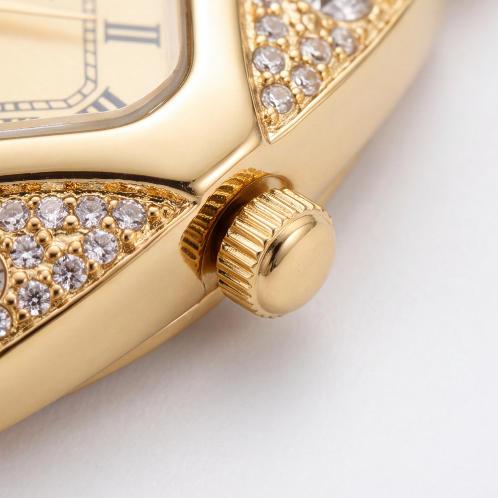 💚Lastfive – Rhombus Crystal Dial Link Bracelet Watch