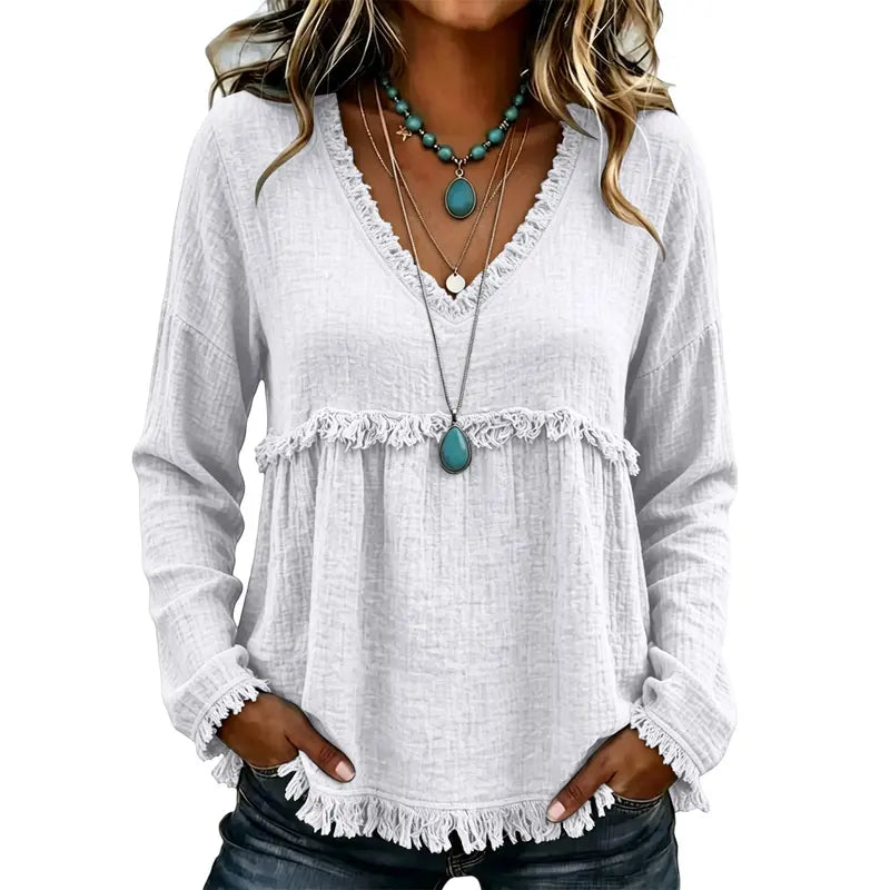 🌾 Western Long Sleeve Tunic Top 🤎