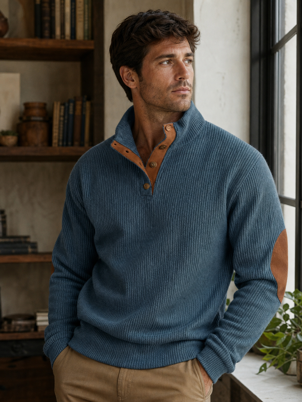 🌸🌸⏳50% OFF! 💥Men's Corduroy Stand Collar Sweatshirt 🧥