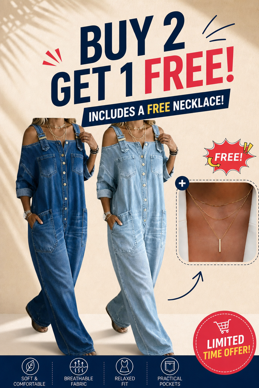 🌸🌸⏳🔥LIMITED-TIME 50% OFF! Pocket Design Jumpsuit 👗💫