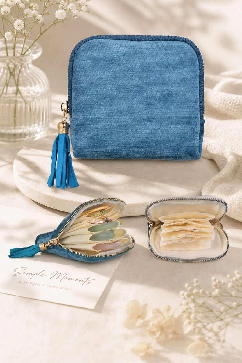 ✨ Compact Tassel Zipper Jewelry Pouch 💎