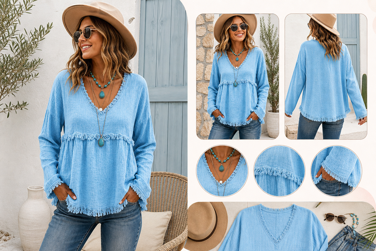 🌾 Western Long Sleeve Tunic Top 🤎
