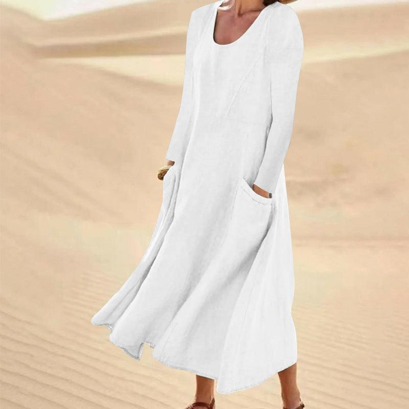💞💞Women's Solid Color Long Sleeve Dress
