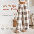 🔥🔥Women's Plush Plaid Wide-Leg Pants