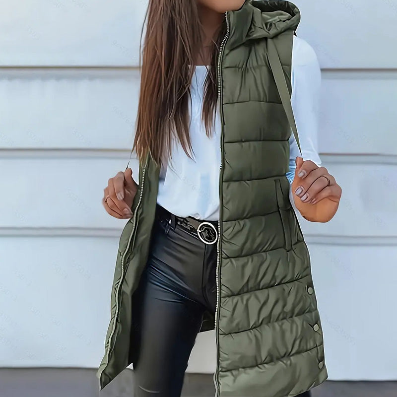 🌷Women’s Zip-Up Long Puffer Vest
