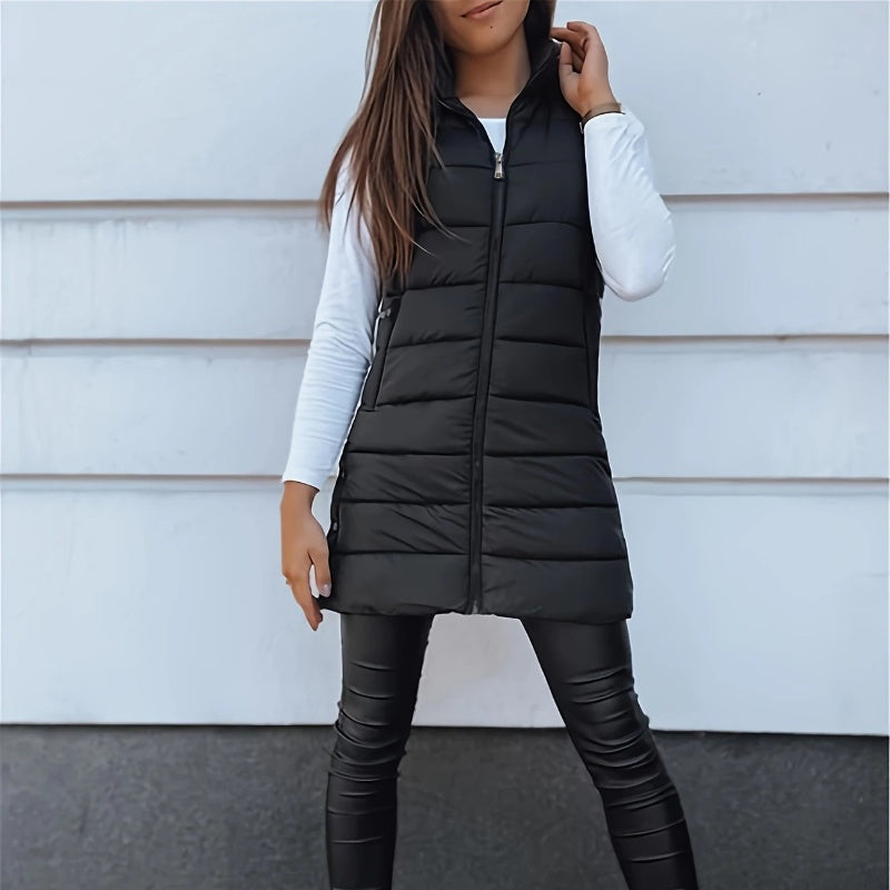 🌷Women’s Zip-Up Long Puffer Vest