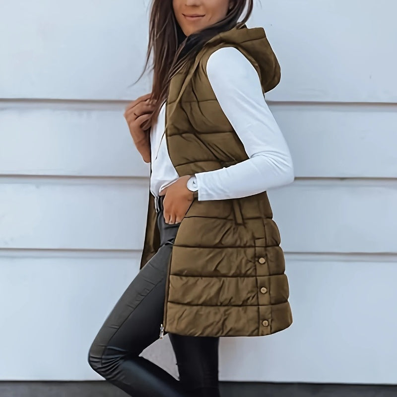 🌷Women’s Zip-Up Long Puffer Vest