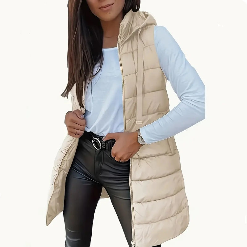 🌷Women’s Zip-Up Long Puffer Vest