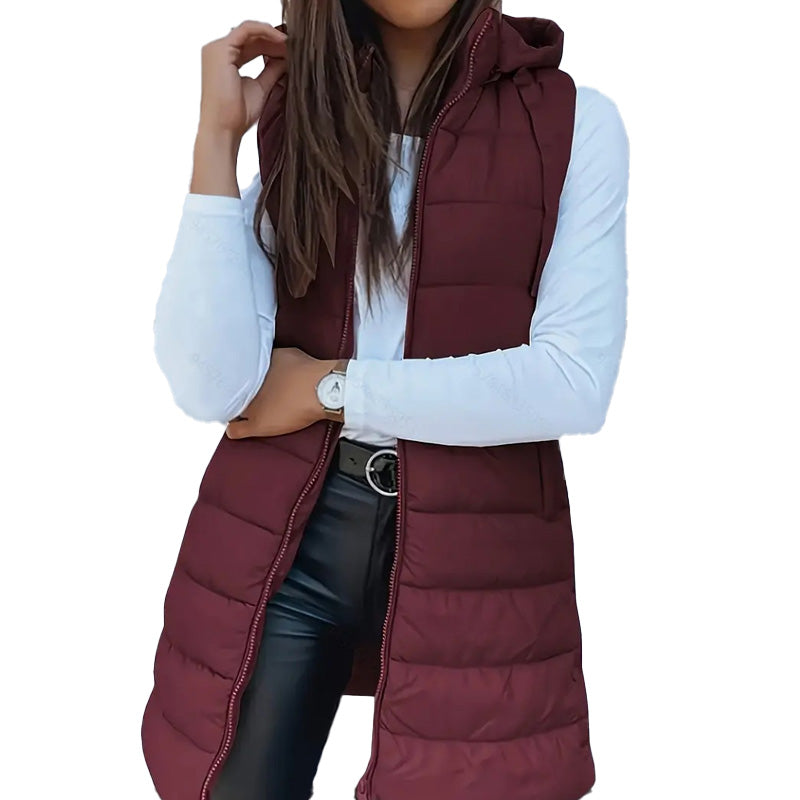 🌷Women’s Zip-Up Long Puffer Vest