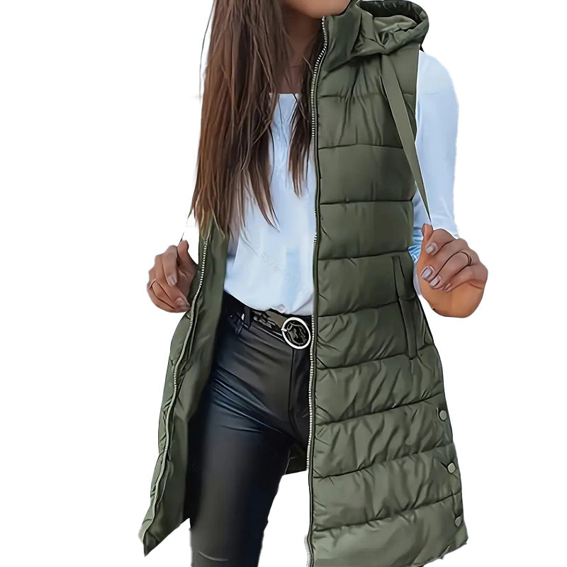 🌷Women’s Zip-Up Long Puffer Vest