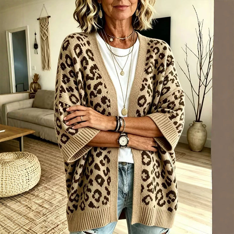 🐆Chic Leopard Print Knit Cardigan