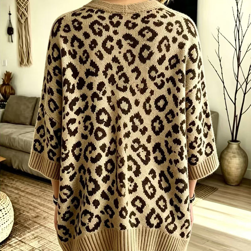 🐆Chic Leopard Print Knit Cardigan