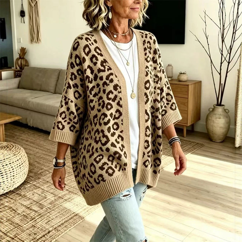🐆Chic Leopard Print Knit Cardigan