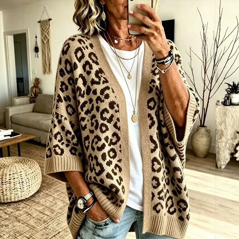 🐆Chic Leopard Print Knit Cardigan