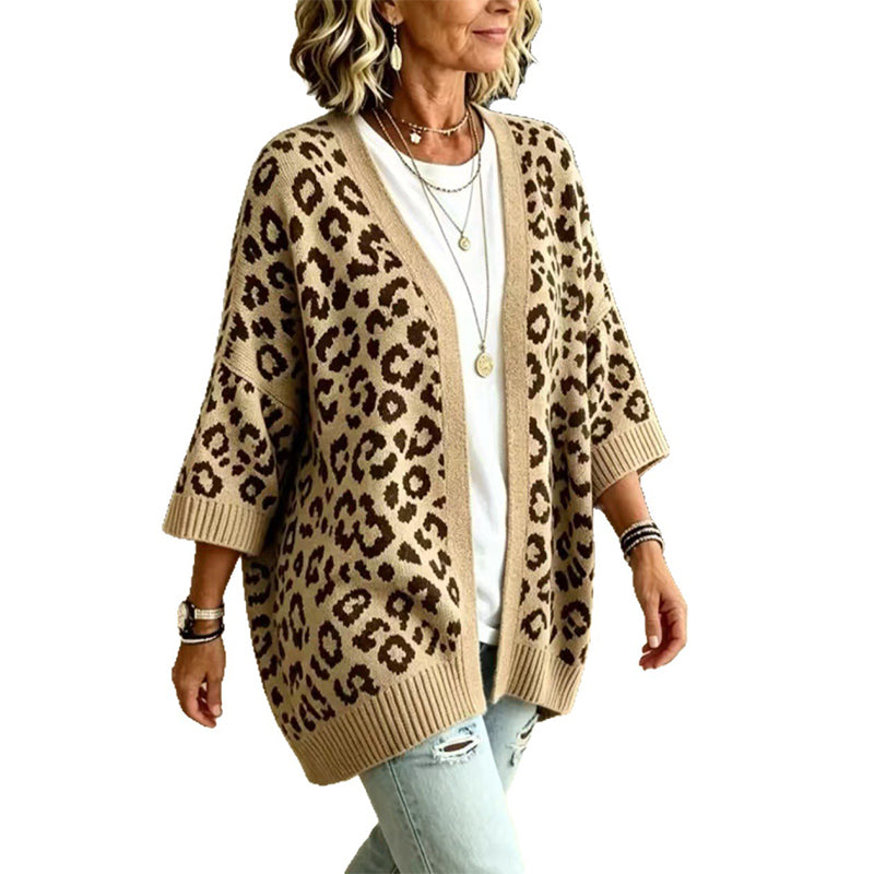 🐆Chic Leopard Print Knit Cardigan