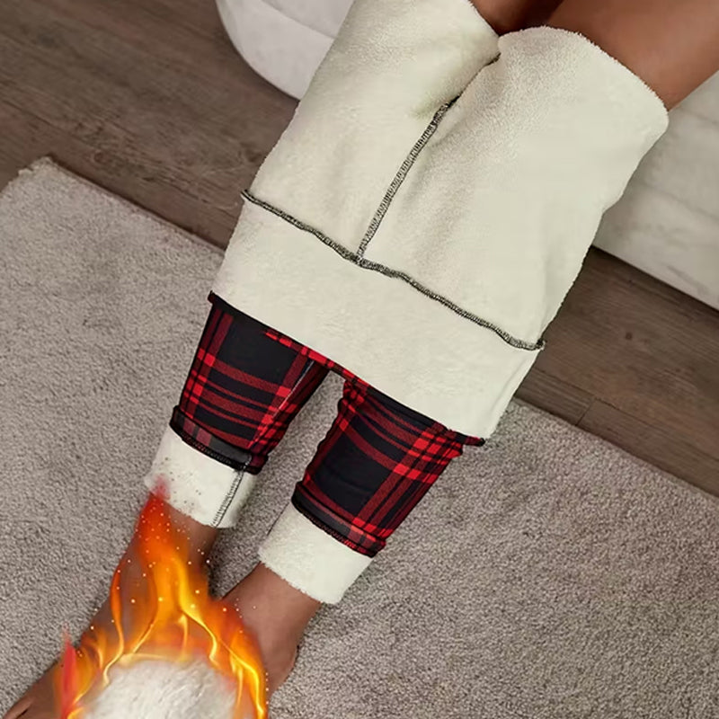 🔥🔥High-Elasticity Slim Fit Warm Plaid Leggings for Women