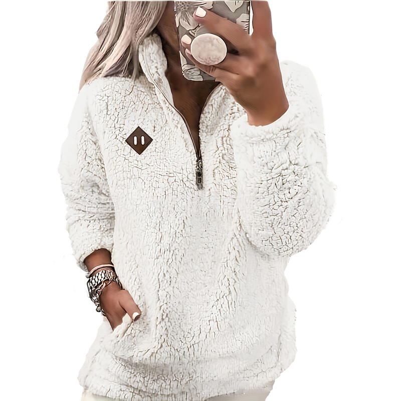 ☁️🍂Women's Cozy Loose-Fit Half-Zip Pullover