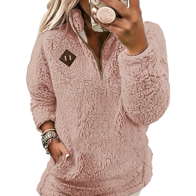 ☁️🍂Women's Cozy Loose-Fit Half-Zip Pullover