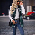 ☁️🍂Women’s Button-Down Plaid Vest