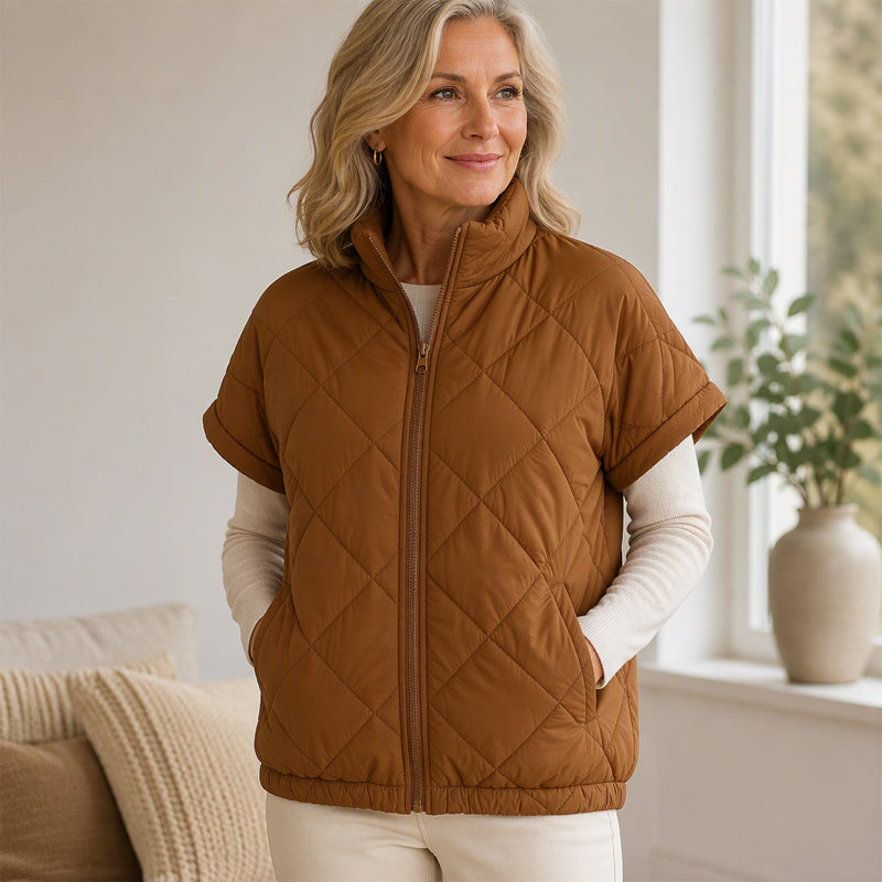 🍂👚Varm vattert vest for kvinner