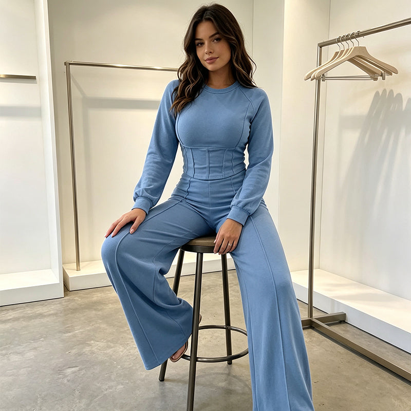 🍂 👖 Women's Casual 2-Piece Set - Soft stretch-knit comfort