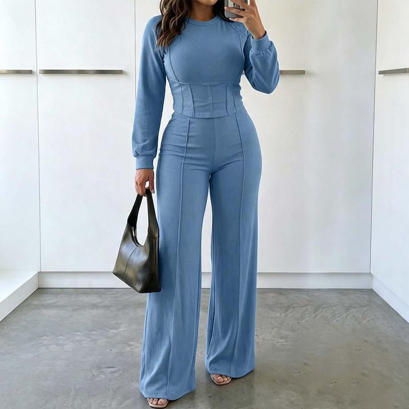 🍂 👖 Women's Casual 2-Piece Set - Soft stretch-knit comfort